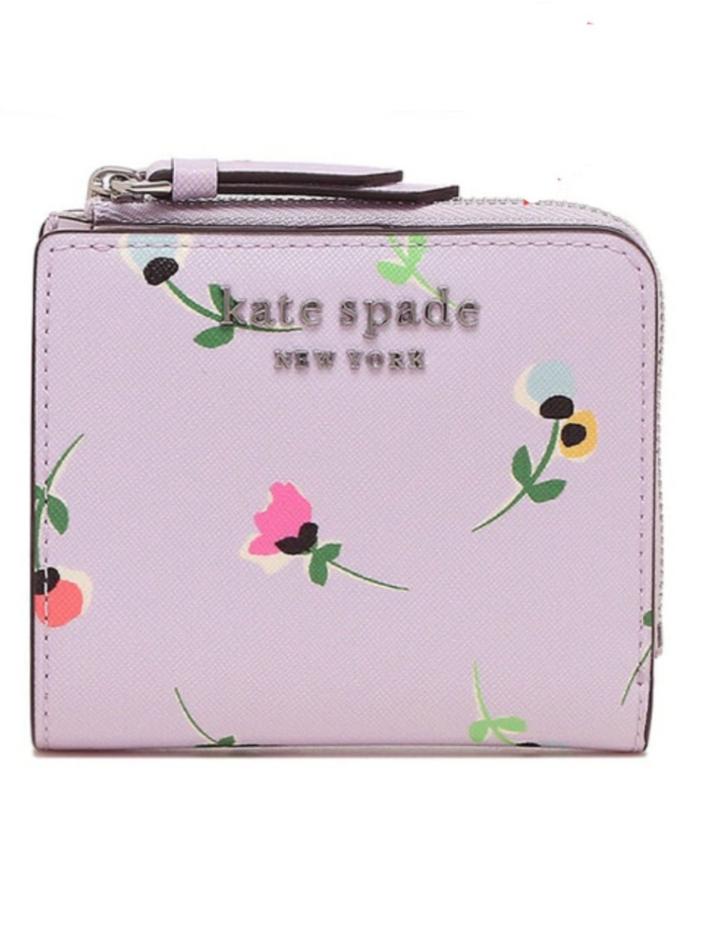 Kate Spade Cameron Wildflower Ditzy Small L-Zip Bifold Wallet
